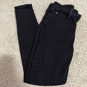 Womens Black High Rise Skinny Jeans